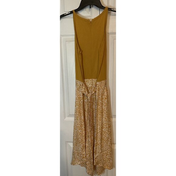 Loft Mustard Yellow Midi Dress Size 4 - Picture 3 of 3